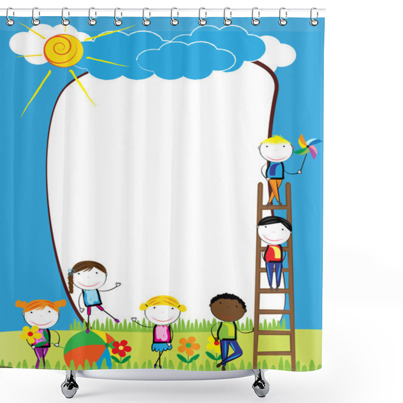 Personality  Kids Frame Shower Curtains