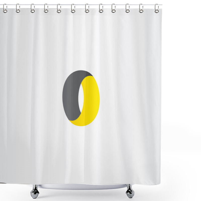 Personality  Zero 0 Number O Letter Vector Icon Logo Shower Curtains