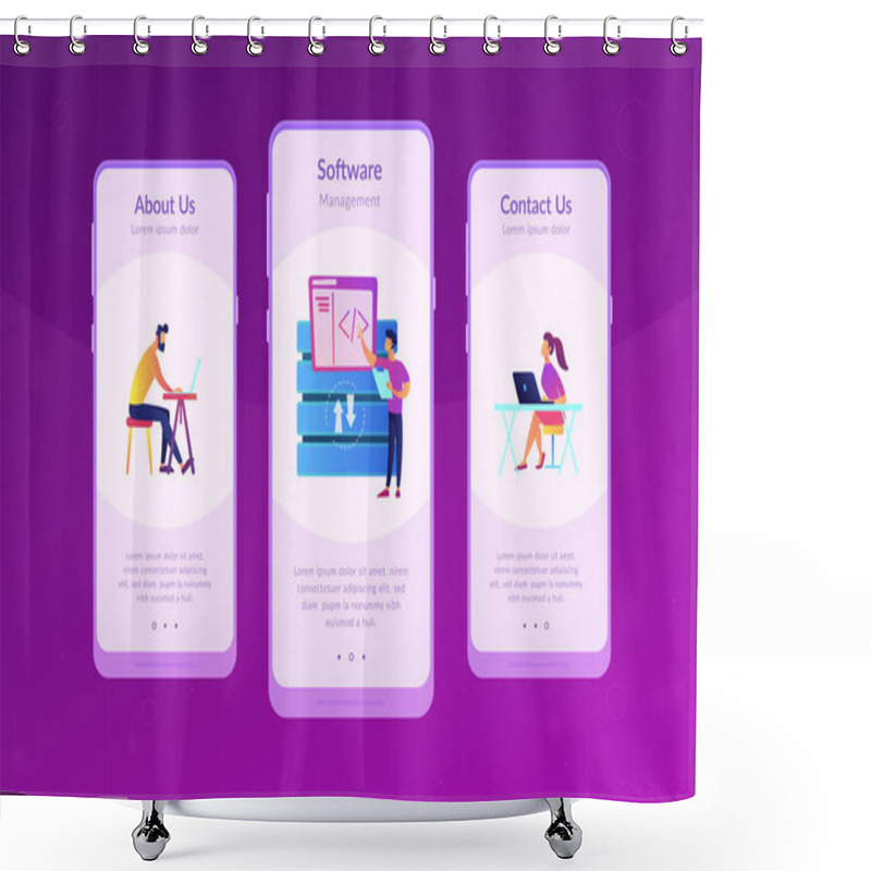 Personality  Big Data Developer App Interface Template. Shower Curtains