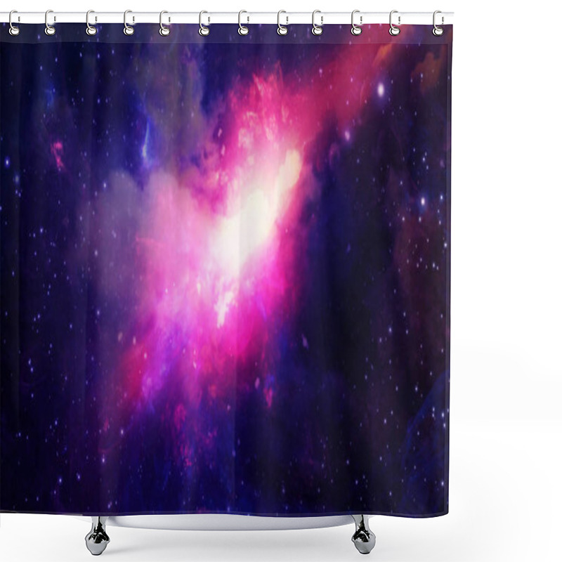 Personality  3D Rendering Of A Stellar Nebula And Cosmic Dust, Cosmic Gas Clusters And Constellations In Deep Space. Elements Of This Image Furnished By NASA Shower Curtains