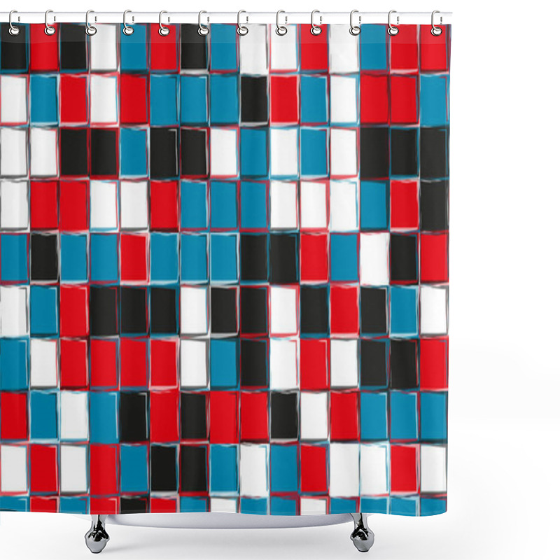 Personality  Plaid Vector Pattern Shower Curtains