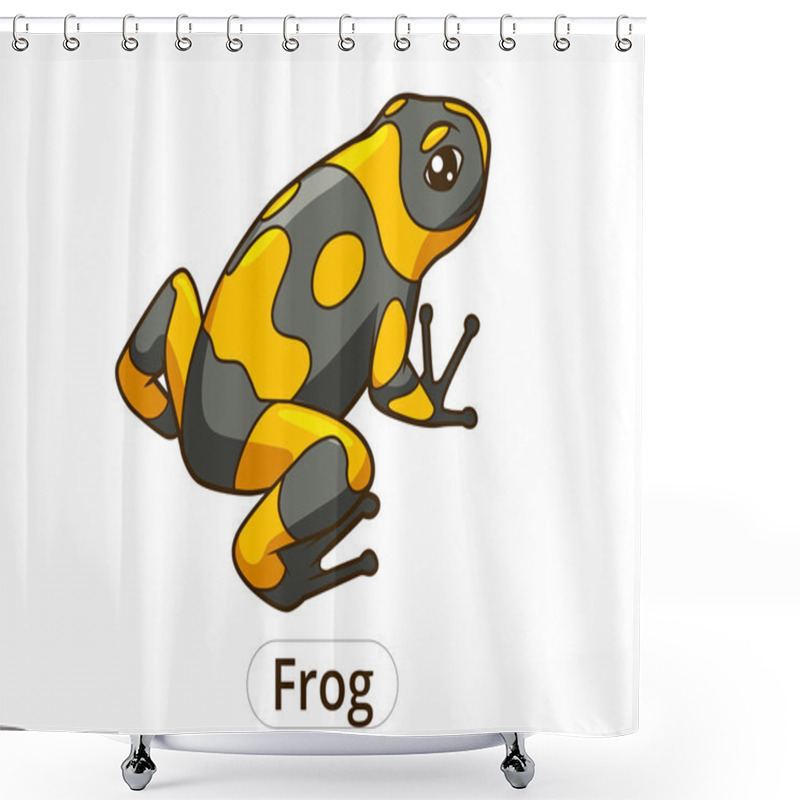 Personality  Frog Cartoon Vector Illustration Shower Curtains