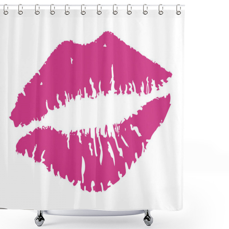 Personality  Vector Lipstick Kiss Shower Curtains