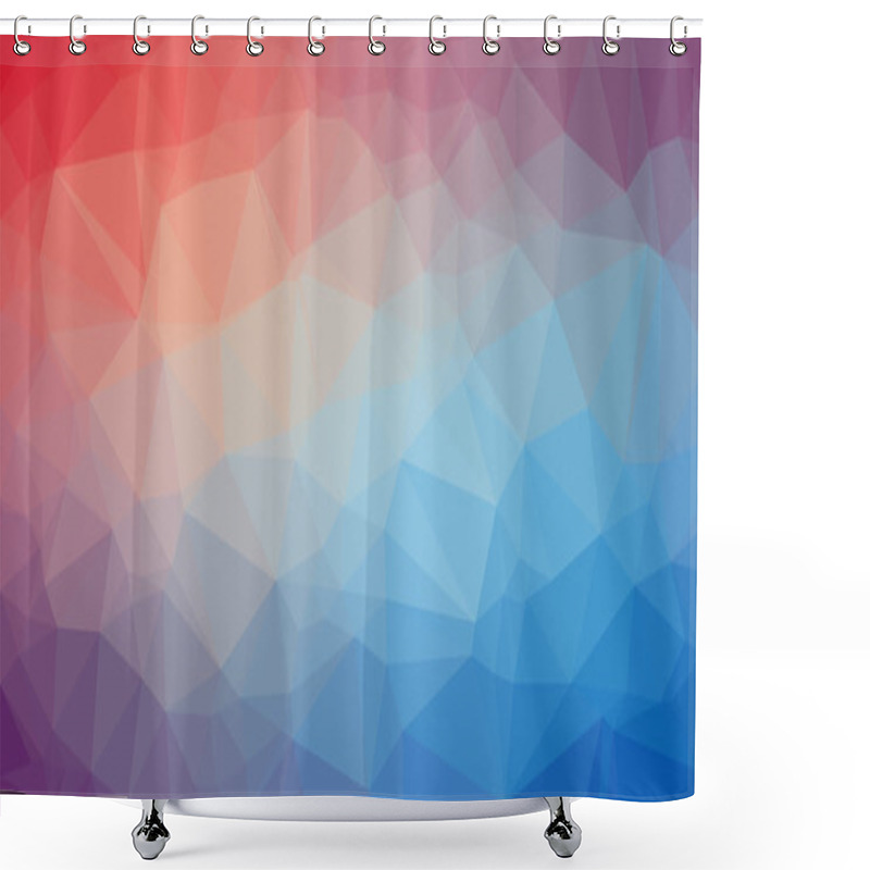 Personality  Low Poly Triangular Background Shower Curtains