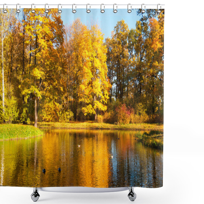 Personality  Autumn Park Shower Curtains