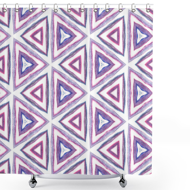 Personality  Geo Geometric, Endless Repeat Painting.  Shower Curtains