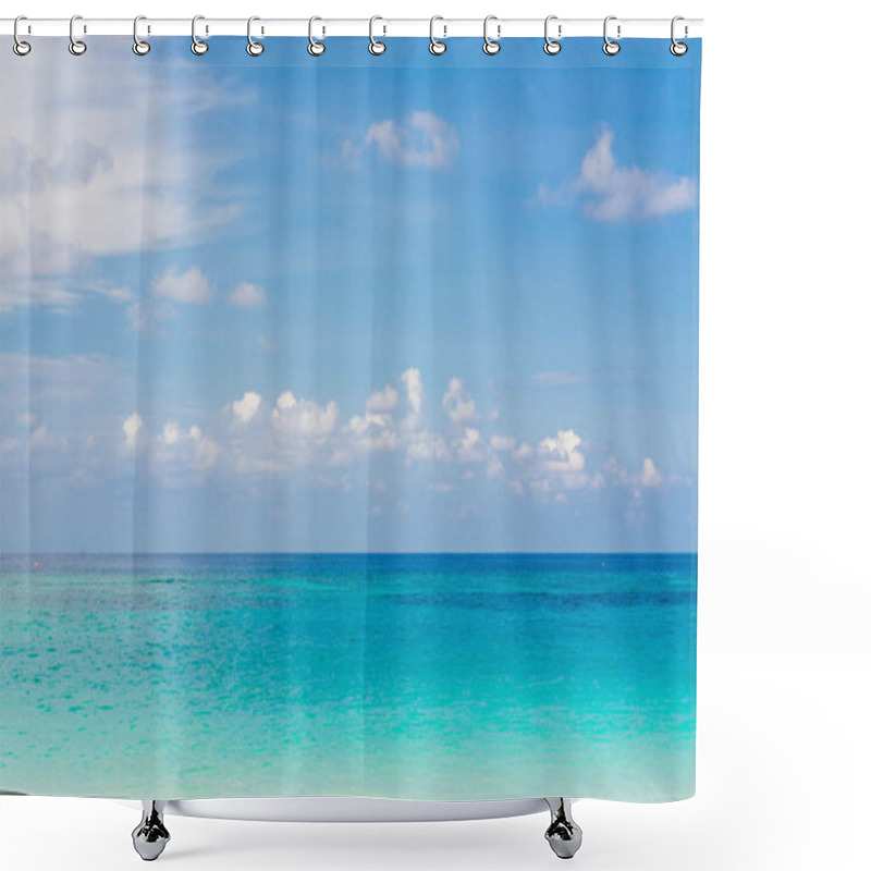 Personality  Tropical Sea Beach Blue Sky Sand Sun Daylight Shower Curtains