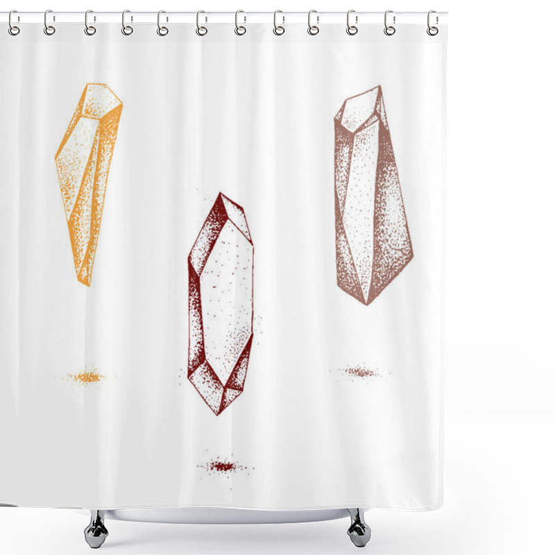 Personality  Vector Graphics Of Crystal Shower Curtains