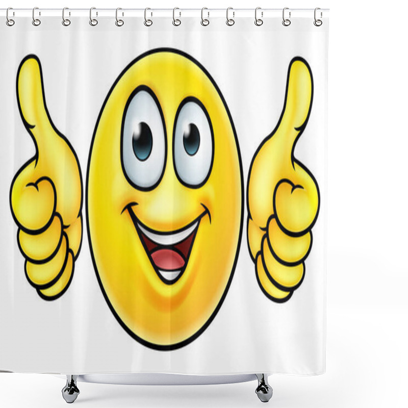 Personality  Emoji Thumbs Up Icon Shower Curtains