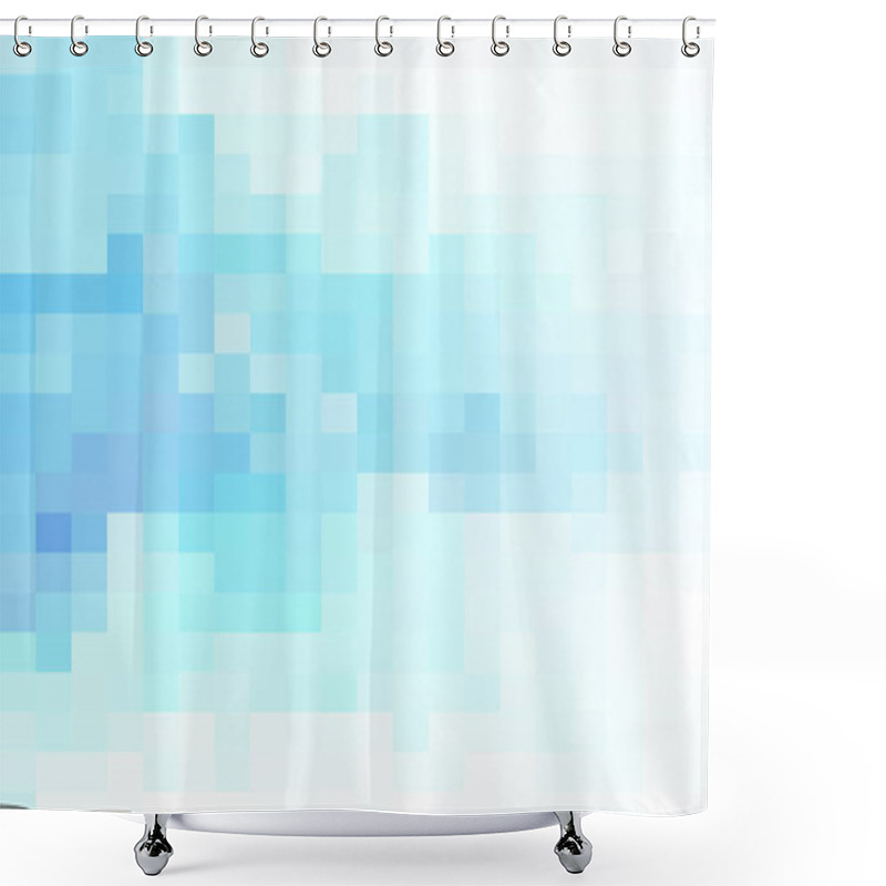 Personality  Abstract White Grid Mosaic Background, Modern Abstract Illustration With Triangles. Creative Design Polygonal Template Mosaic With Squares. Shower Curtains