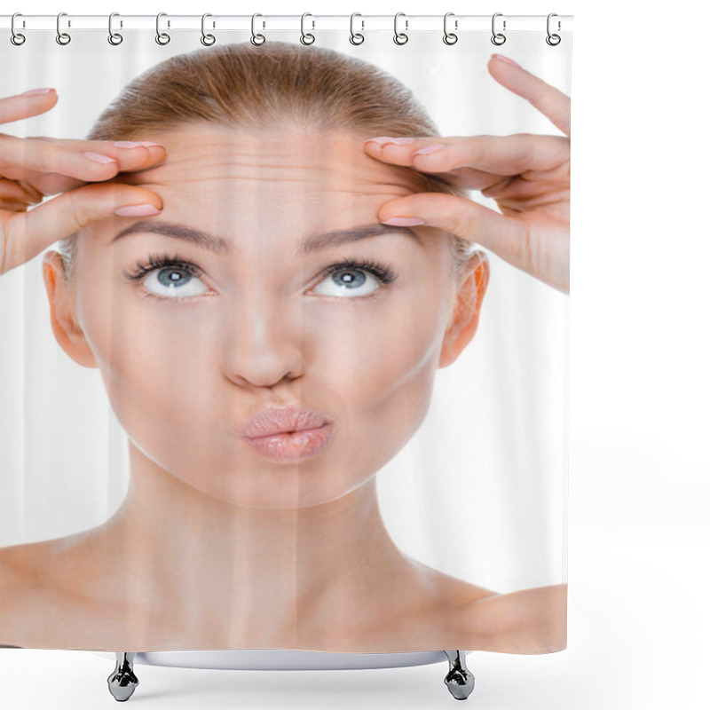 Personality  Gorgeous Young Woman Shower Curtains