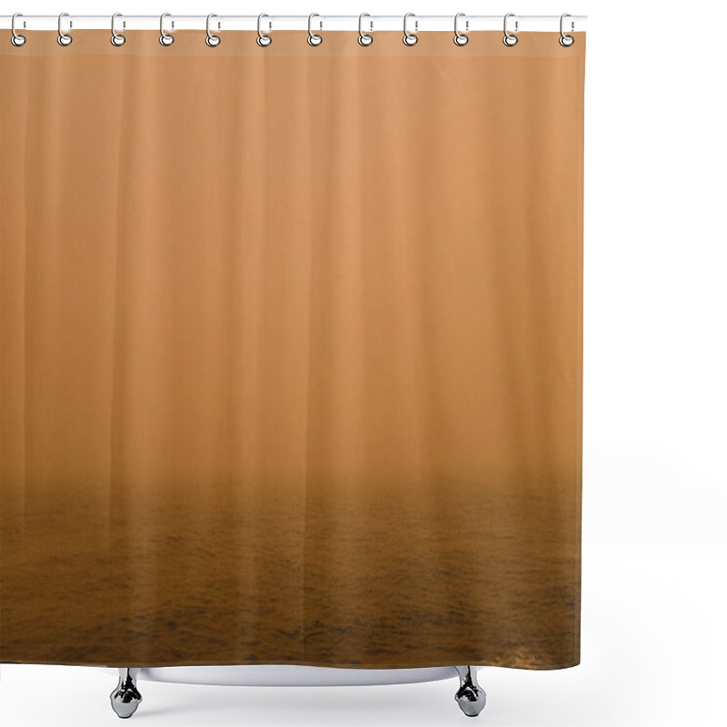 Personality  Orange Sky And Sand Storm In El Medano, Tenerife, Canary Islands, Spain Shower Curtains