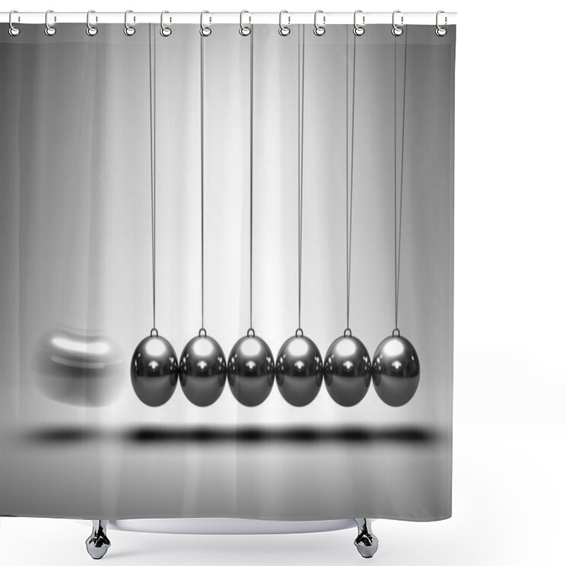 Personality  Balancing Balls Newton's Cradle Shower Curtains