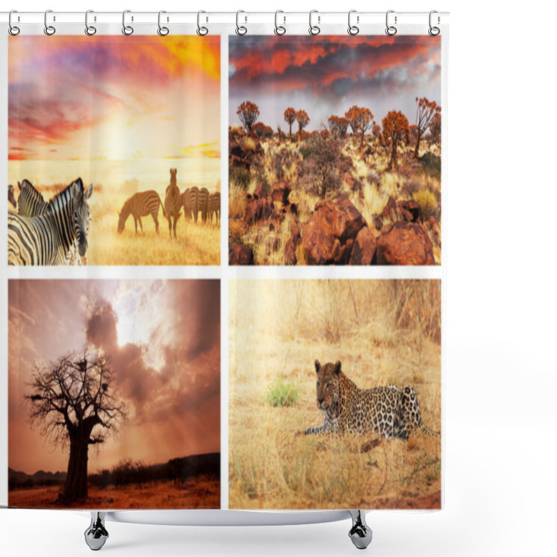 Personality  African Safari Shower Curtains