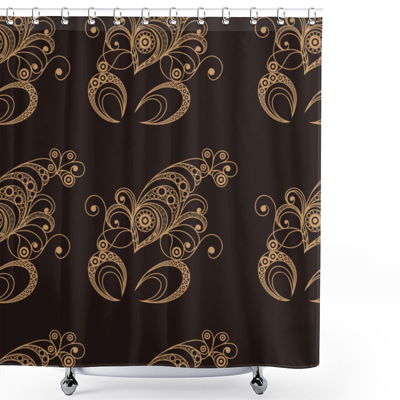 Personality  Seamless Texture With The Sign Of The Zodiac 20 Shower Curtains