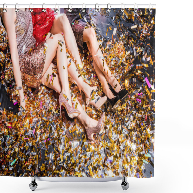 Personality  Three Women At The Party Shower Curtains