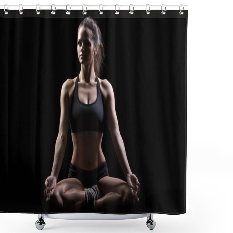 Personality  Sukhasana Posture  Yoga Shower Curtains