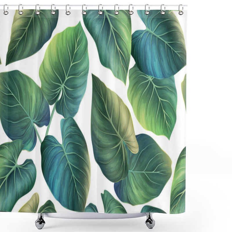 Personality  Tropical Leaves Seamless Pattern Shower Curtains