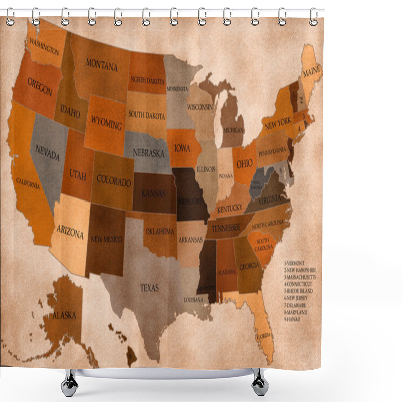 Personality  Map Of USA Shower Curtains