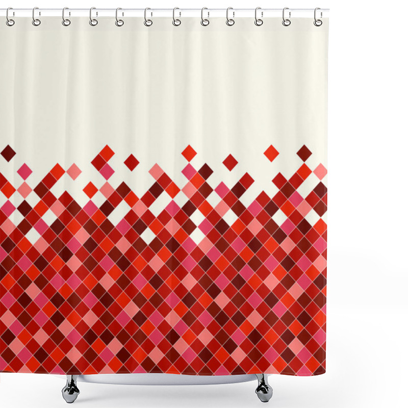 Personality  Abstract Rhombus Mosaic Background Shower Curtains