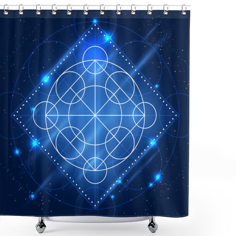 Personality  Vector Magic Geometry Sign Shower Curtains