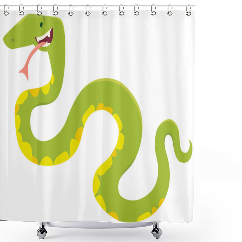 Personality  cartoon snake animal character shower curtains