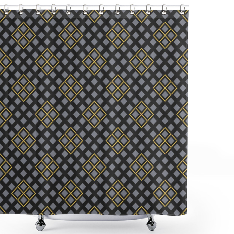 Personality  Vector Geometric Pattern Shower Curtains