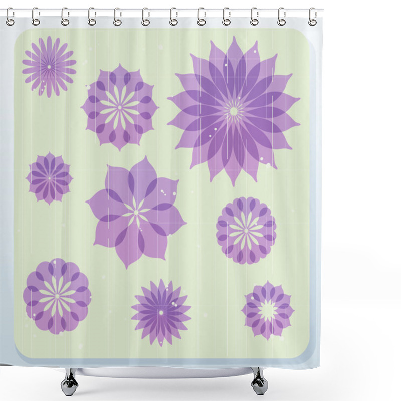 Personality  Grunge Flowers Shower Curtains