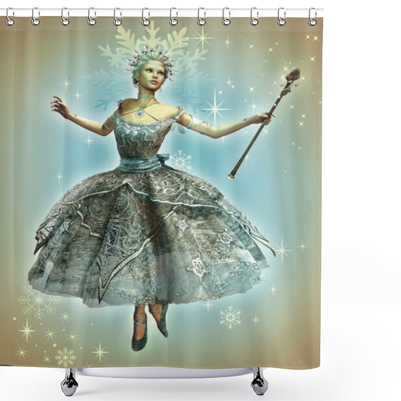 Personality  Snowflake Princess Shower Curtains