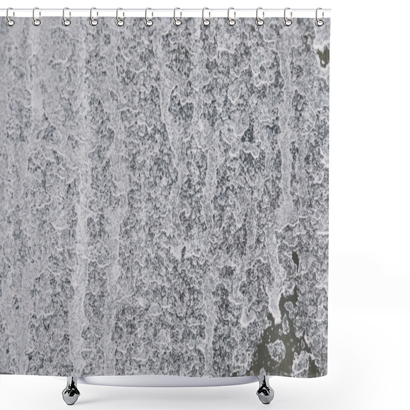 Personality  Full Frame Image Of Abstract Metal Wall Painted In White Background  Shower Curtains