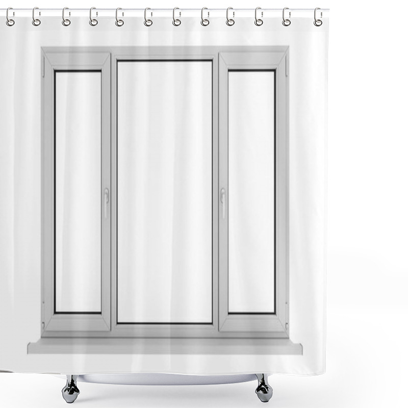 Personality  Window. Isolated Window. Aluminum Window. White Window. Pvc Wind Shower Curtains