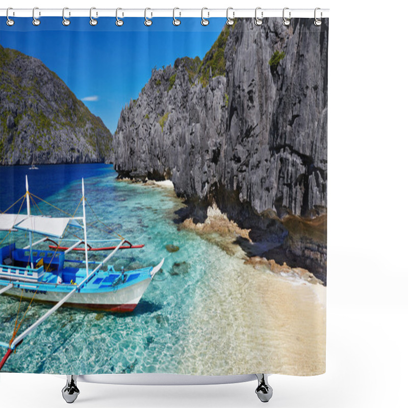 Personality  Tropical Beach, Philippines Shower Curtains