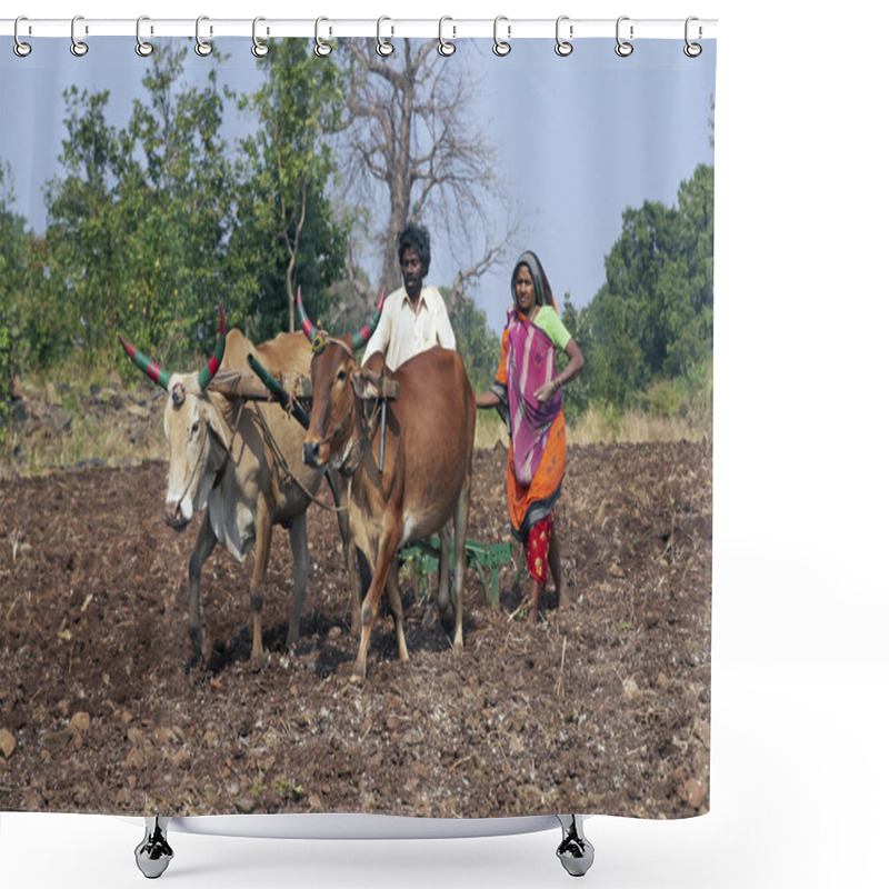 Personality  Life In Rural India Shower Curtains