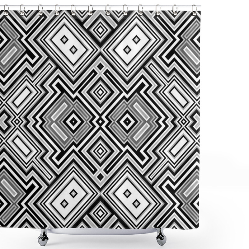 Personality  Retro Square Background Shower Curtains