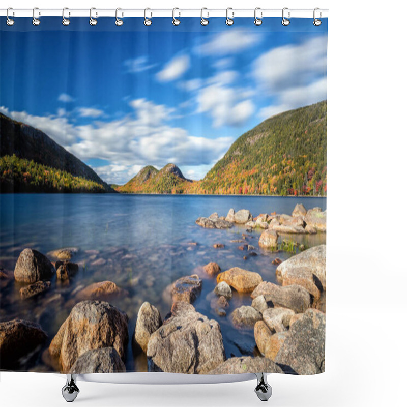 Personality  Jordan Pond In Acadia National Park, Maine, USA Shower Curtains