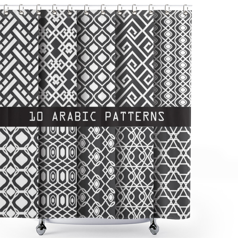 Personality  10 Arbic Patterns Shower Curtains