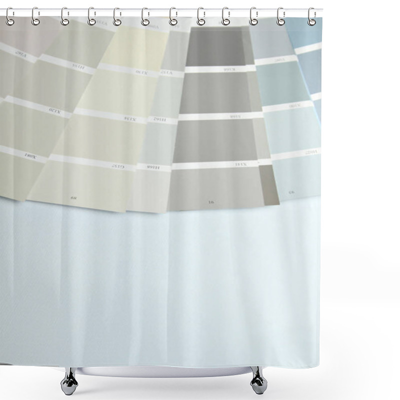 Personality  Veer Of A Palette Of Paints For An Interior. Shower Curtains