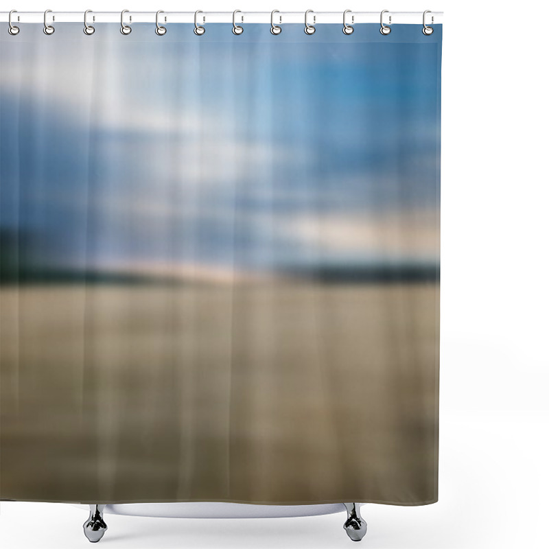 Personality  Blurry Landscape Useful As Background Shower Curtains