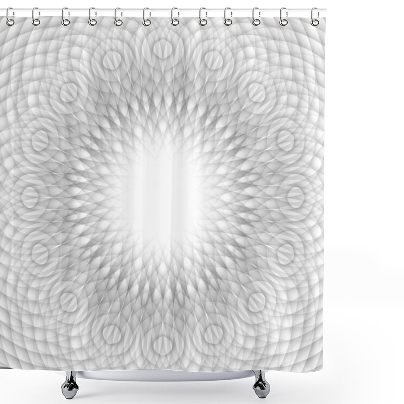 Personality  Monochrome Circular Design Shower Curtains