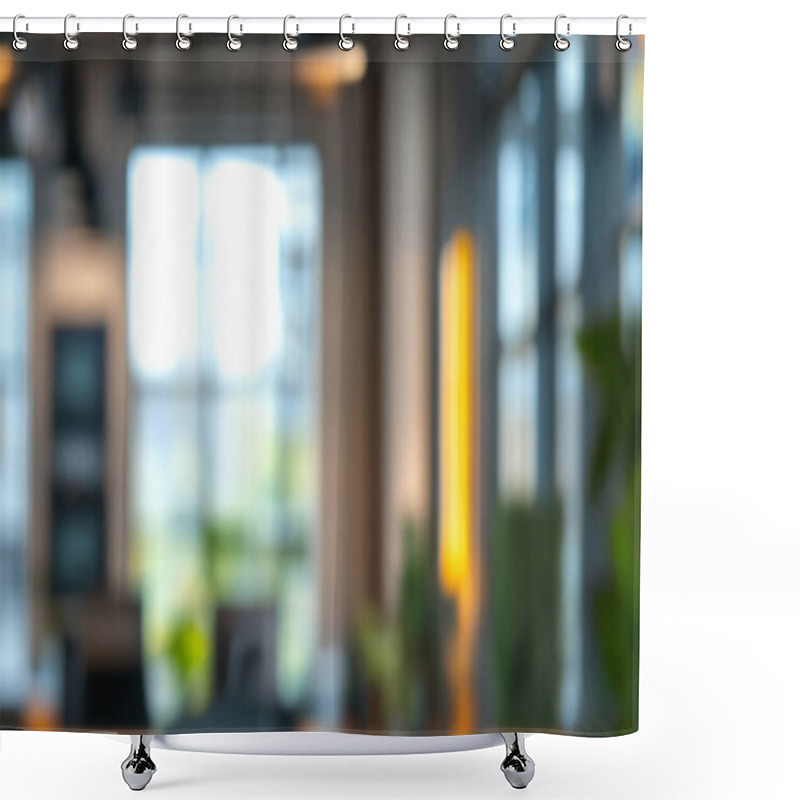 Personality  A Bright And Modern Workspace With Greenery And Natural Light. Shower Curtains