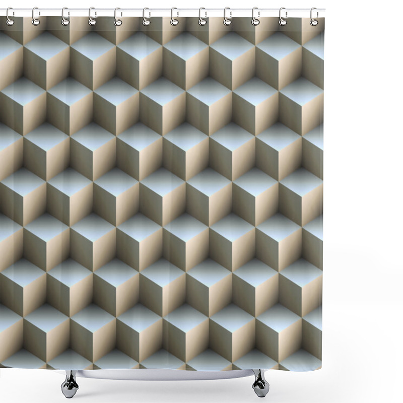 Personality  Seamless Blocks Background Shower Curtains