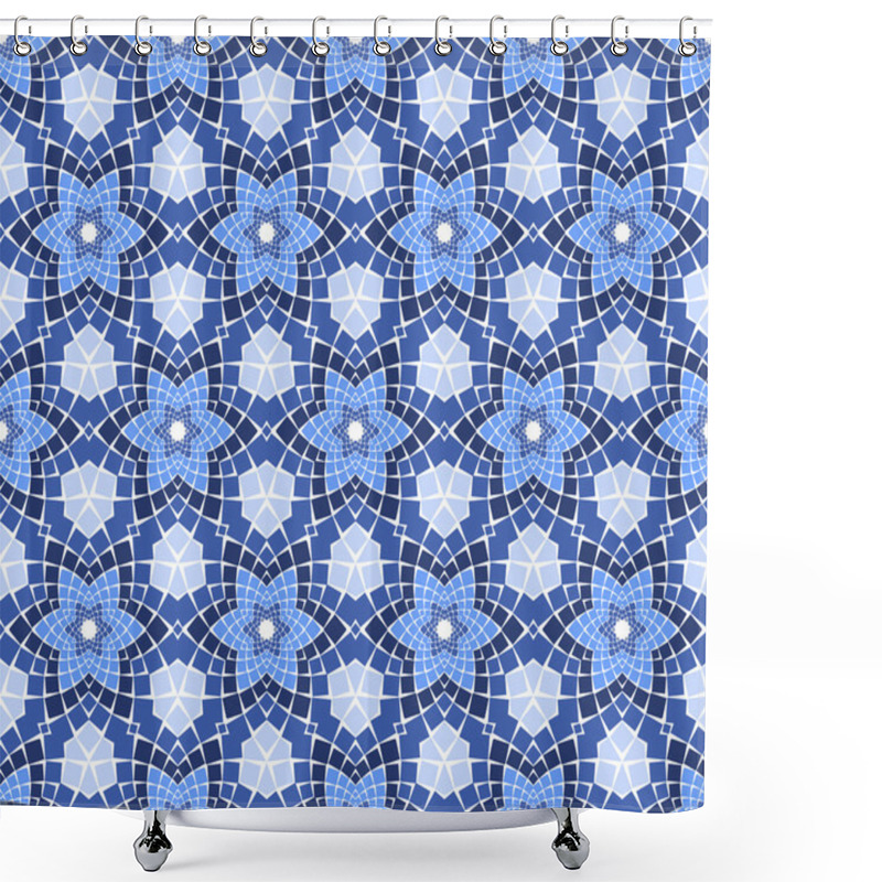 Personality  Vector Seamless Colourful Ornamental Background Made Of Mosaic. See MORE VECTOR BACKGROUNDS In My Portfolio. Shower Curtains