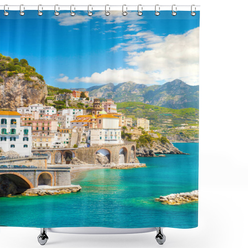 Personality  Morning View Of Amalfi Shower Curtains