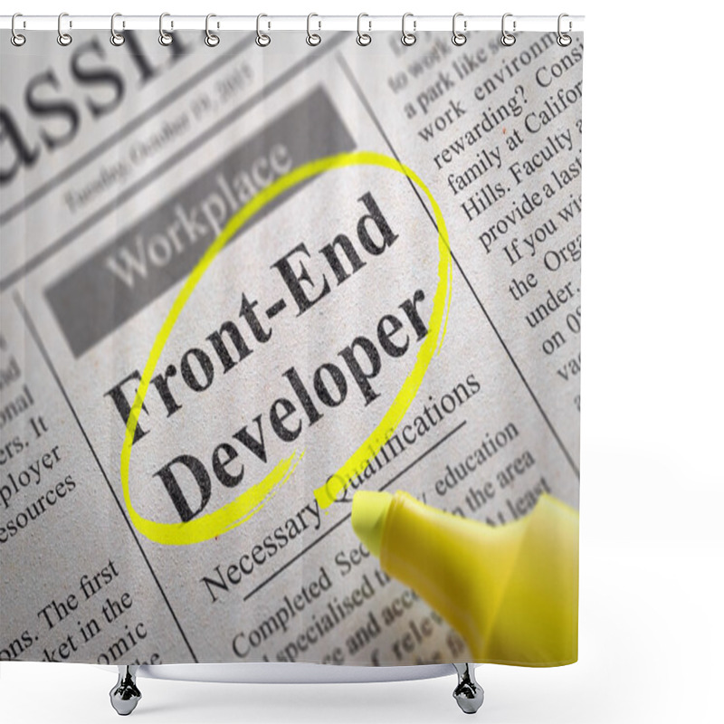 Personality  Front-End Developer  Vacancy In Newspaper. Shower Curtains