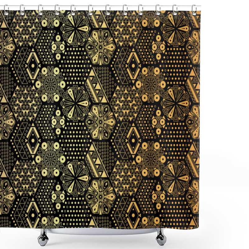 Personality  Pattern Of Hexagons. Shower Curtains