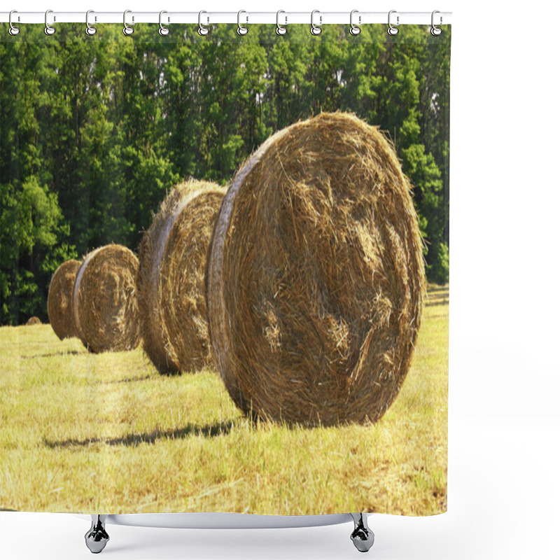 Personality  Bale Hay Background Shower Curtains