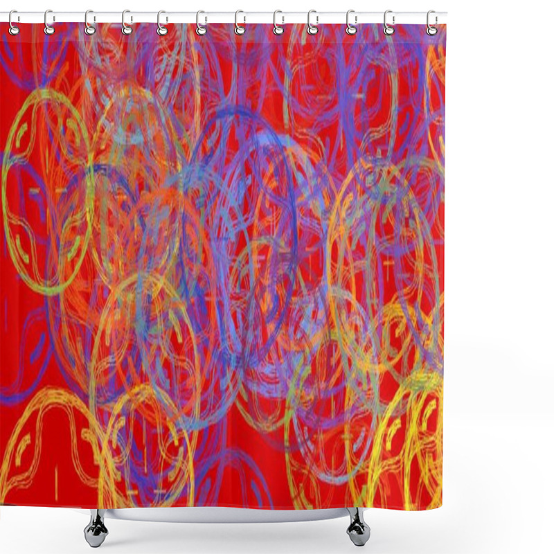 Personality  Abstract Background Art. 2d Illustration. Expressive Oil Painting. Brushstrokes On Canvas. Modern Art. Multi Color Backdrop. Contemporary Art. Expression. Artistic Digital Palette. Shower Curtains