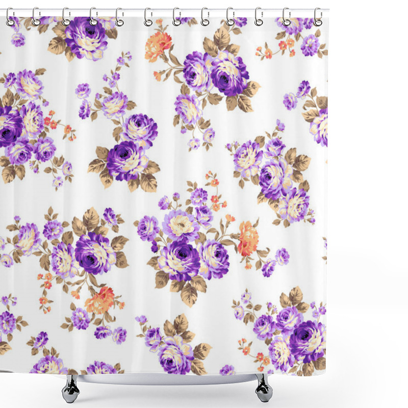 Personality  Rose Flower Pattern, Shower Curtains