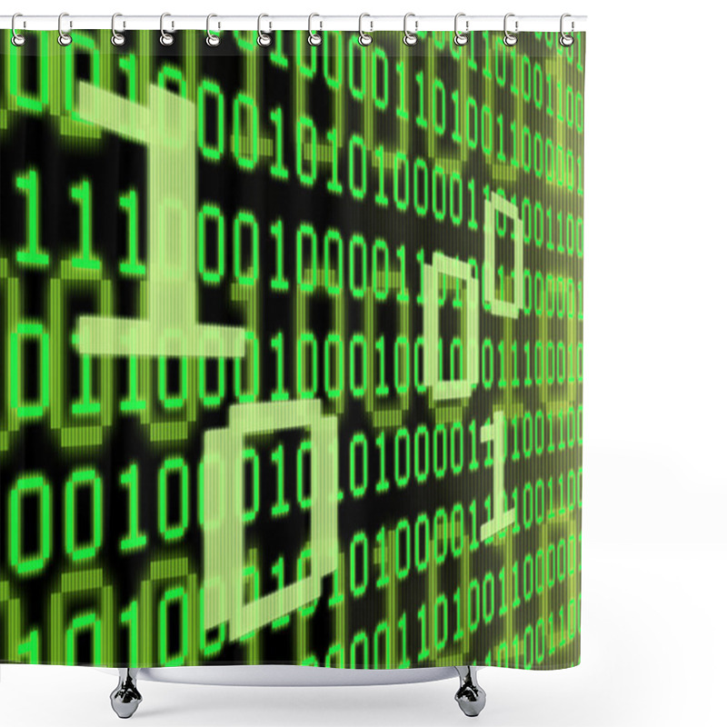 Personality  Binary Code Shower Curtains