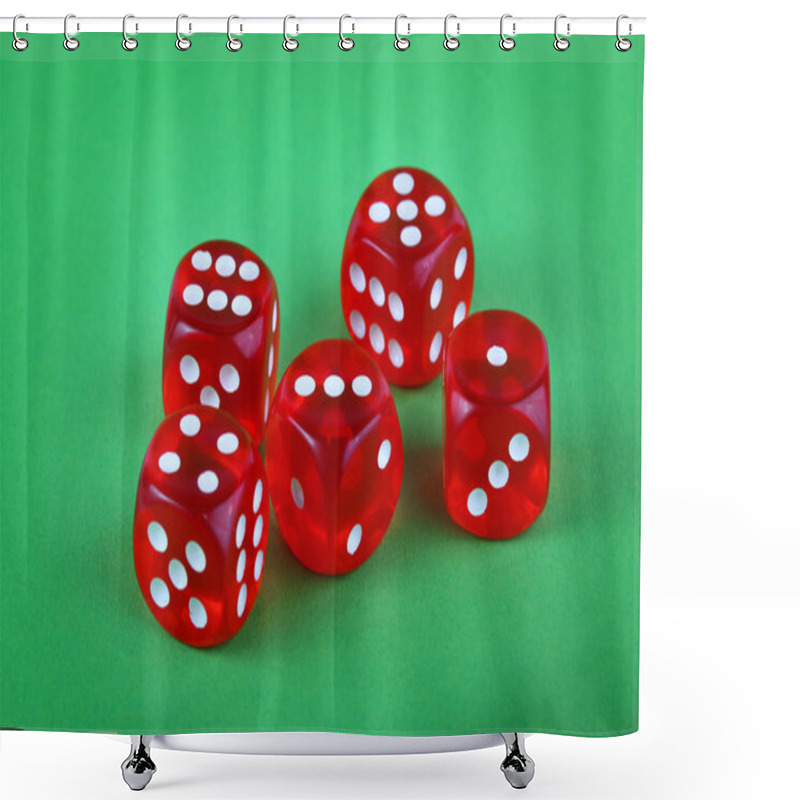 Personality  Red Dices Shower Curtains